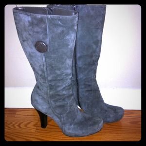 Grey suede boots