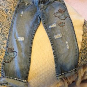 🌸SOLD🌸 Denim Butterfly Capris