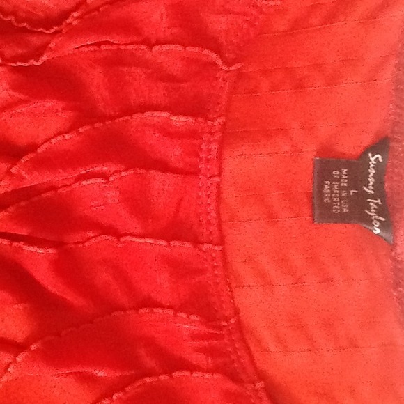 Bundled !!  Gorgeous rust/orange ruffle top NWT - Picture 2 of 2