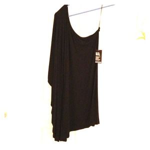 Black One Shoulder Flowy X-Small Express Dress