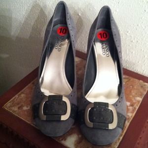 New Grey Suede Franco Sarto Pumps