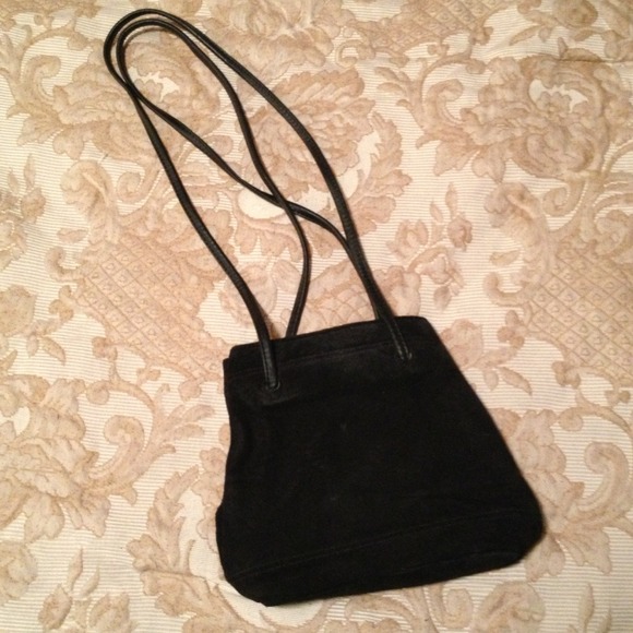 small black suede bag