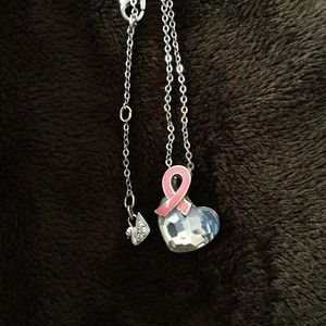 Swarovski Breast Cancer Crystal Pendant and Chain