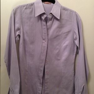 Thomas Pink womans purple herringbone dress shirt