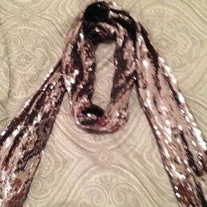Silver sequined scarf