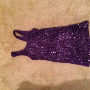 Purple sequined tank