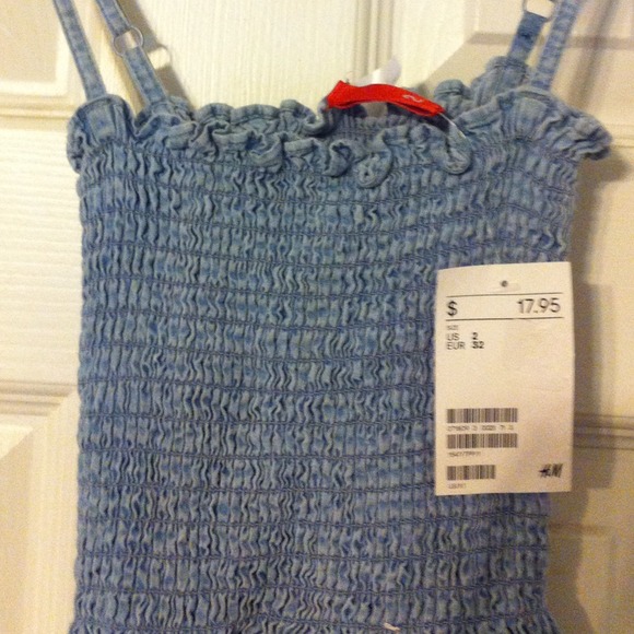 🌈2 items $10! BNWT H&M Blue with adj. straps sz S - Picture 2 of 3