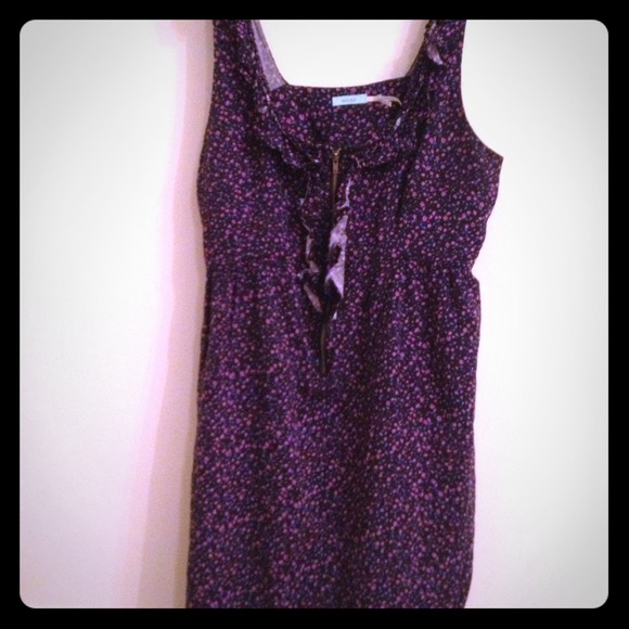 Blue and purple floral dress