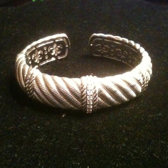 Judith Ripka Jewelry - Judith Ripka Sterling Silver & CZ Cuff Bracelet