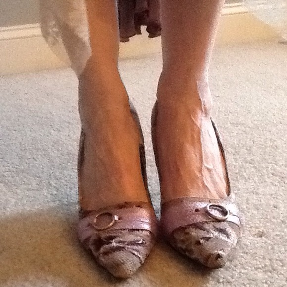 Shades of lilac and silver heels..reduced