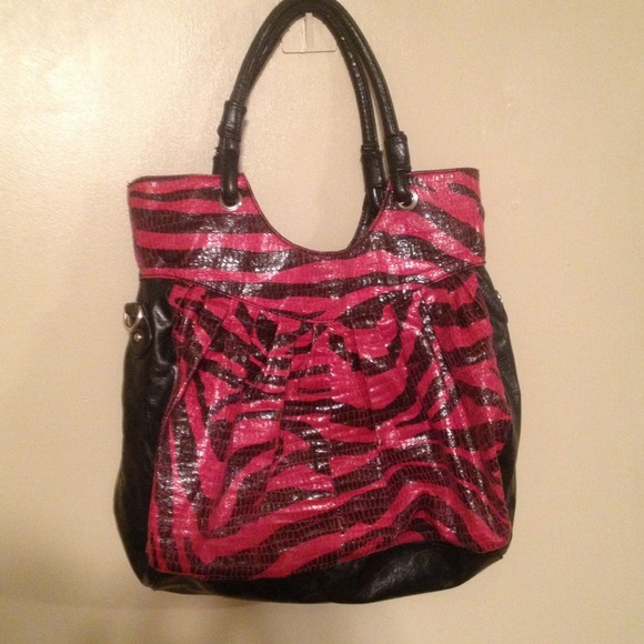 Handbags - Hot pink and black zebra handbag