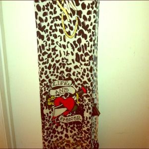 Authentic Ed Hardy leopard scarf