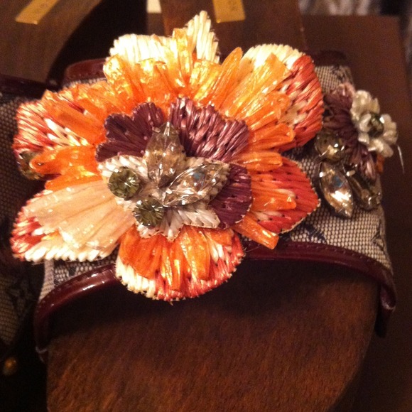 Auth Louis Vuitton Carmen Mules mini monogram 37.5 - Picture 2 of 4