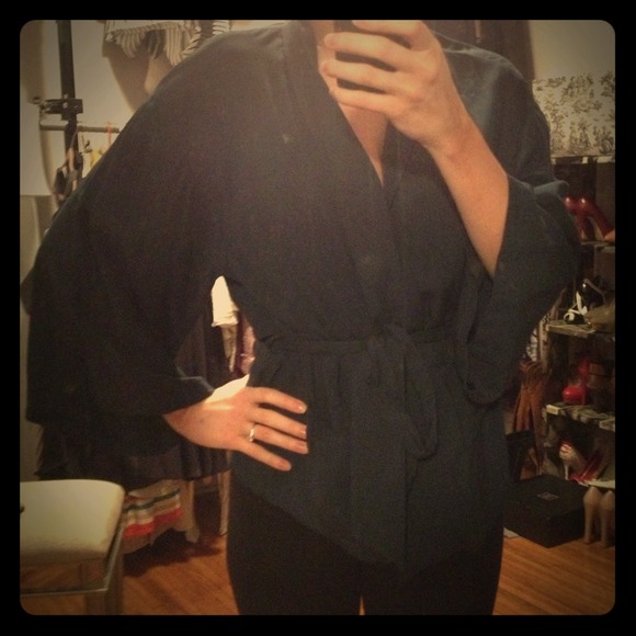 Wrap blazer/ jacket with tie