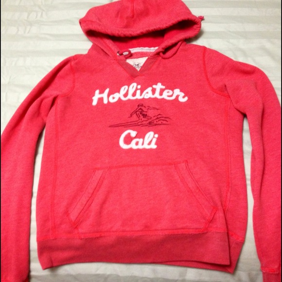 Medium Orange Hollister Hoodie Sweatshirt