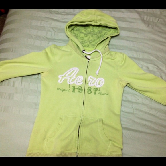 Aeropostale green zip-up hoodie