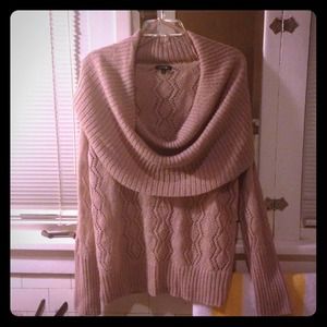 Pink Cowl Neck Sweater
