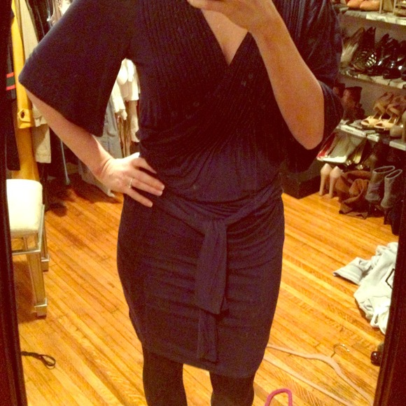 BCBG navy blue wrap dress