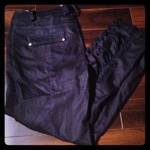 Dark blue soft Baby phat Jeans with gold assent