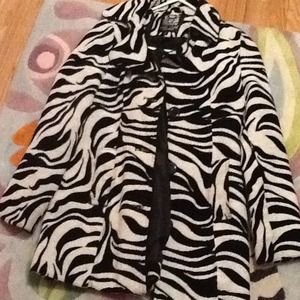 Zebra coat bundle with black dress!!