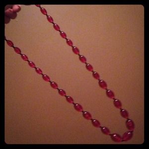 Pink necklace with bracelet to go along