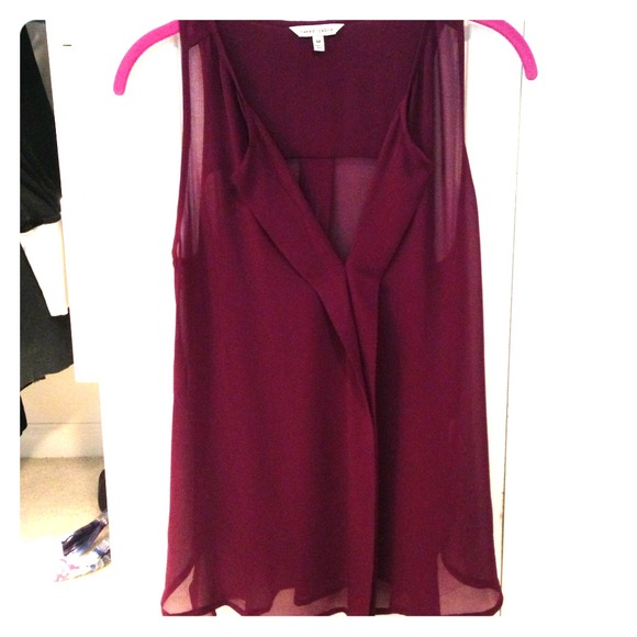 Sheer sleeveless blouse