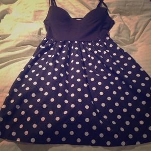Built in bra Polk a dot dress