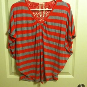 SOLD SOLD SOLD!!! Pretty Coral Stripe Blouse