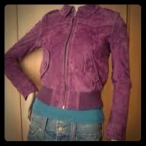 REDUCED. H&M NEW Suede Purple bomber jacket.