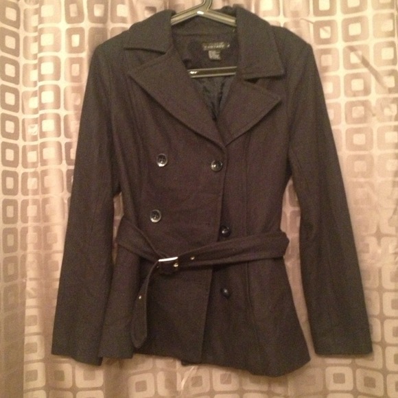 Rampage Navy double breasted belted coat size L