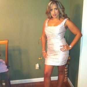 From Express. Rose pink mini dress.