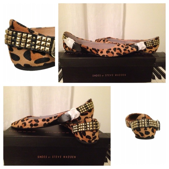 ✂NWBSteven by Steve Madden pony hair Leopard flats