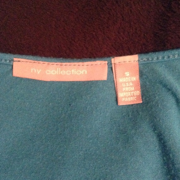 Neon Blue NY Collection Tank Top With Ruffles - Picture 2 of 2