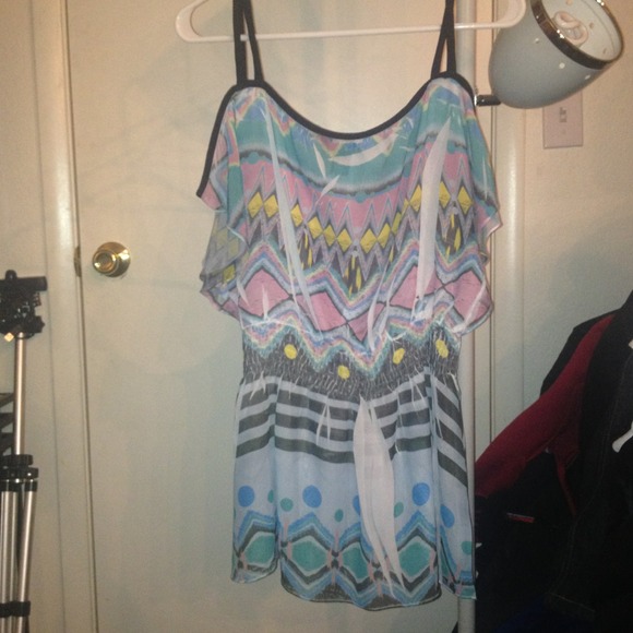 Sheer pastel shirt