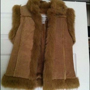 Reduced price Real leather faux fur vest