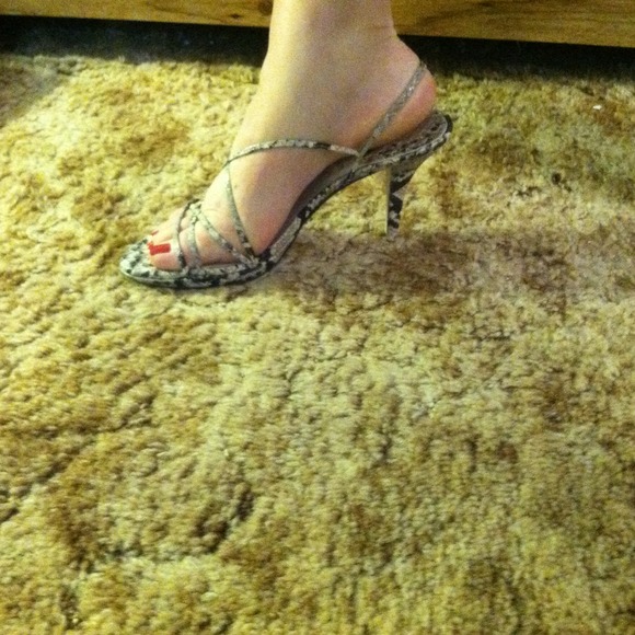 Stuart Weitzman snake print sandals