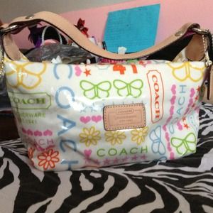 Coach mini travel make up bag
