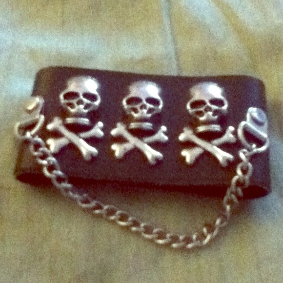 Skull and crossbones bracelet.