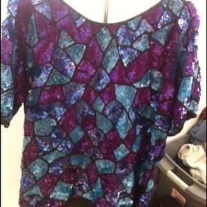 Vintage sequin top
