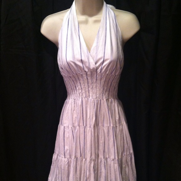 👼Charlotte Russe white halter dress S