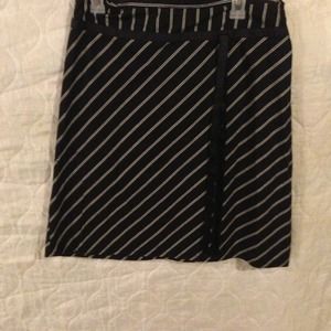 Black pinstriped skirt