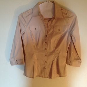 H & M tan 3/4 length sleeve top