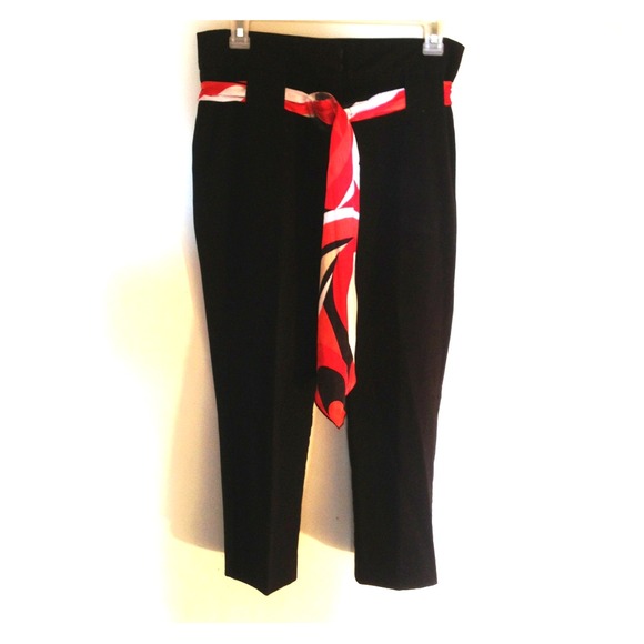 Black crop pants