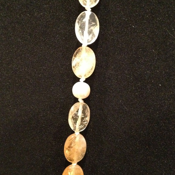 Citrine and fresh water pearl necklace - Picture 2 of 2