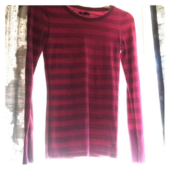 American Eagle Pink Stripe Shirt