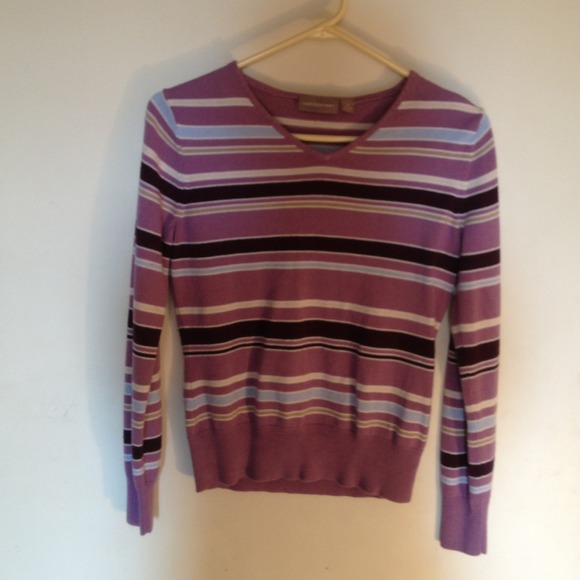 Purple striped sweater
