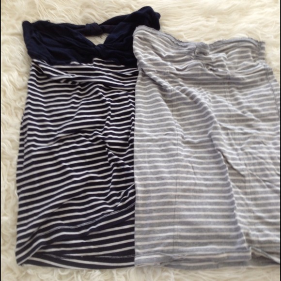 ❌SOLD❌ 2 striped tube mini dress
