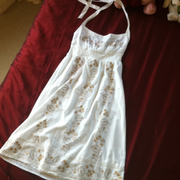 REDUCED!! White Monsoon halter dress. NWT