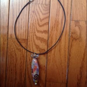 Polymer Clay Swirl Bead Necklace