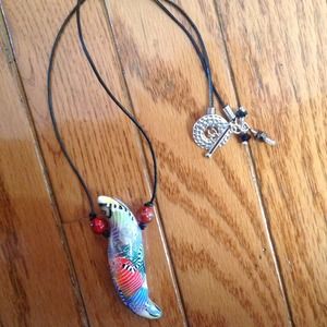 One of a kind Polymer Clay Necklace